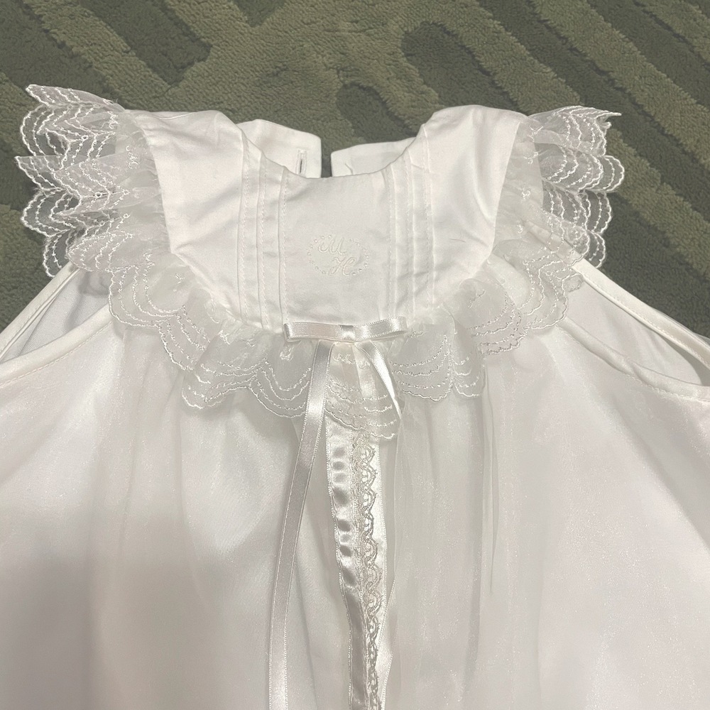 Miki House White Ceremony Dress Boys Girls 50-60 Cm Baptism - Picture 10 of 11